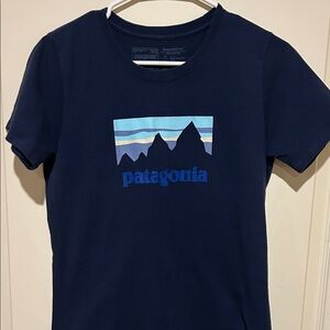 Patagonia Dark Blue Mountain Tee